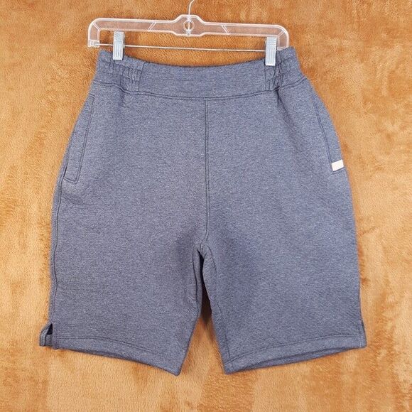 LUNYA Womens Shorts XS Gray Pull On Sweat Bermuda Pockets DOUBLE FACED $148 - Picture 2 of 10